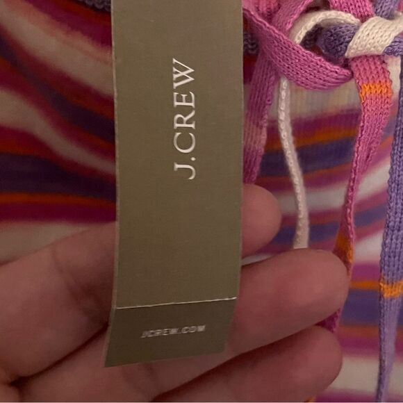 J. Crew Space-dyed Sweater Tube Top in Pink Stripes Size XXL New with Tags - Picture 6 of 10